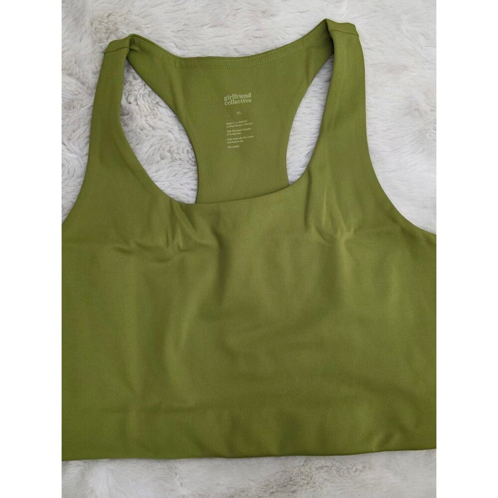 NEW Girlfriend Collective Paloma Olive Green Racerback Tank Top XL - Picture 8 of 8